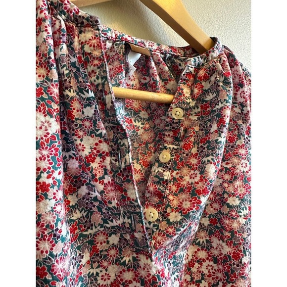 Tea Collection Floral Long Sleeve Button Down Tunic Girls Size 8 - Picture 3 of 12